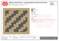 Interlock (Pasco) 27x12 cm · MHX-222 · Counter-diagonal bands, kerb frame