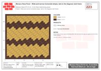 Interlock (Pasco) 27x12 cm · MHX-223 · Wide-and-narrow horizontal stripes, laid on the diagonal, kerb frame