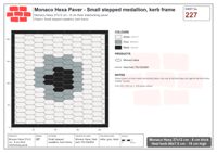 Interlock (Pasco) 27x12 cm · MHX-227 · Small stepped medallion, kerb frame