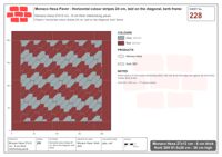 Interlock (Pasco) 27x12 cm · MHX-228 · Horizontal colour stripes 24 cm, laid on the diagonal, kerb frame