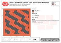 Interlock (Pasco) 27x12 cm · MHX-229 · Diagonal bands, turned 60 deg, kerb frame