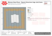Interlock (Pasco) 27x12 cm · MHX-231 · Square three-tone rings, kerb frame