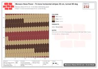 Interlock (Pasco) 27x12 cm · MHX-232 · Tri-tone horizontal stripes 30 cm, turned 90 deg