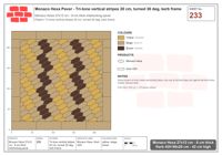 Interlock (Pasco) 27x12 cm · MHX-233 · Tri-tone vertical stripes 20 cm, turned 30 deg, kerb frame