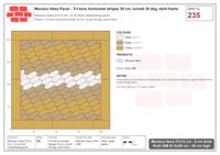 Interlock (Pasco) 27x12 cm · MHX-235 · Tri-tone horizontal stripes 30 cm, turned 30 deg, kerb frame