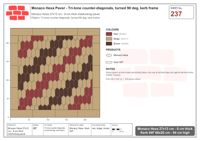Interlock (Pasco) 27x12 cm · MHX-237 · Tri-tone counter-diagonals, turned 90 deg, kerb frame