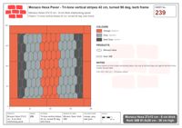 Interlock (Pasco) 27x12 cm · MHX-239 · Tri-tone vertical stripes 42 cm, turned 90 deg, kerb frame