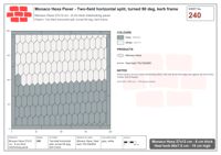 Interlock (Pasco) 27x12 cm · MHX-240 · Two-field horizontal split, turned 90 deg, kerb frame