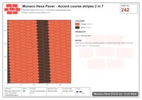 Interlock (Pasco) 27x12 cm · MHX-242 · Accent course stripes 2 in 7
