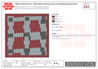 Interlock (Pasco) 27x12 cm · MHX-243 · Plaid with crossing accent, turned 90 deg, kerb frame