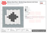 Interlock (Pasco) 27x12 cm · MHX-244 · Bordered large diamond, kerb frame