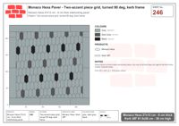 Interlock (Pasco) 27x12 cm · MHX-246 · Two-accent piece grid, turned 90 deg, kerb frame