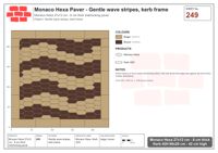 Interlock (Pasco) 27x12 cm · MHX-249 · Gentle wave stripes, kerb frame