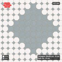 Interlock (Pasco) 20x20 cm · OCT-003 · Diamond Medallion with 8x8 inserts