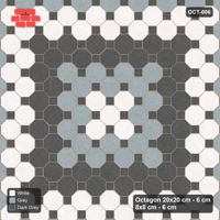 Interlock (Pasco) 20x20 cm · OCT-006 · Concentric Diamonds with 8x8 inserts