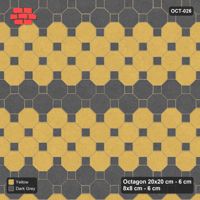 Interlock (Pasco) 20x20 cm · OCT-026 · Mustard Slate Diagonals with 8x8 inserts