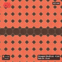 Interlock (Pasco) 20x20 cm · OCT-035 · Burnt Clay Band with 8x8 inserts, kerb frame