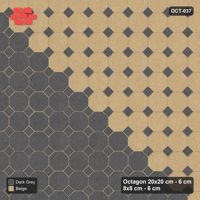 Interlock (Pasco) 20x20 cm · OCT-037 · Stone Earth Halves with 8x8 inserts