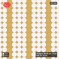 Interlock (Pasco) 20x20 cm · OCT-038 · Ivory Ochre Verticals with 8x8 inserts