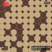 Interlock (Pasco) 20x20 cm · OCT-041 · Sand Brown Blend Frame with 8x8 inserts, kerb frame