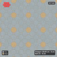 Interlock (Pasco) 20x20 cm · OCT-042 · Warm Grey Dot Lattice with 8x8 inserts