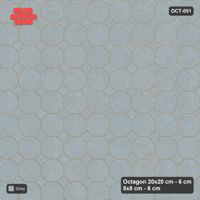 Interlock (Pasco) 20x20 cm · OCT-051 · Classic Grey Solid Field with 8x8 Inserts, Kerb Frame