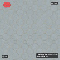 Interlock (Pasco) 20x20 cm · OCT-052 · Classic Grey Solid Field on the Diagonal with 8x8 Inserts