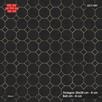 Interlock (Pasco) 20x20 cm · OCT-057 · Graphite Solid Field with 8x8 Inserts, Kerb Frame
