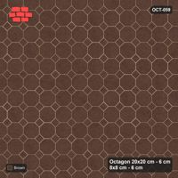 Interlock (Pasco) 20x20 cm · OCT-059 · Earth Brown Solid Field with 8x8 Inserts