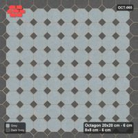 Interlock (Pasco) 20x20 cm · OCT-065 · Charcoal Edge Accent Border Ring with 8x8 Inserts
