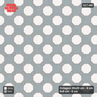 Interlock (Pasco) 20x20 cm · OCT-068 · Salt & Pepper Octagon Chequerboard with 8x8 Inserts