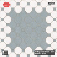 Interlock (Pasco) 20x20 cm · OCT-070 · Salt & Pepper Centre Diamond Medallion on the Diagonal with 8x8 Inserts