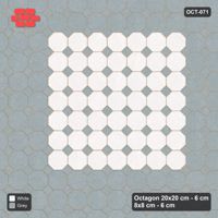 Interlock (Pasco) 20x20 cm · OCT-071 · Salt & Pepper Double Accent Border with 8x8 Inserts