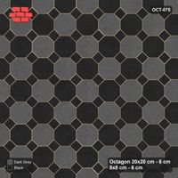 Interlock (Pasco) 20x20 cm · OCT-075 · Night Sky Octagon Chequerboard with 8x8 Inserts, Kerb Frame