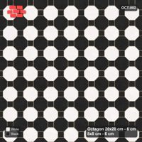 Interlock (Pasco) 20x20 cm · OCT-082 · Contrast Octagon Chequerboard on the Diagonal with 8x8 Inserts