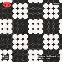 Interlock (Pasco) 20x20 cm · OCT-086 · Contrast Large Block Chequer with 8x8 Inserts