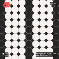Interlock (Pasco) 20x20 cm · OCT-087 · Contrast Vertical Accent Lines with 8x8 Inserts, Kerb Frame