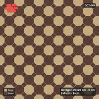 Interlock (Pasco) 20x20 cm · OCT-089 · Sandstone Octagon Chequerboard with 8x8 Inserts