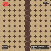 Interlock (Pasco) 20x20 cm · OCT-090 · Sandstone Central Vertical Band with 8x8 Inserts, Kerb Frame
