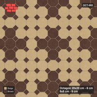 Interlock (Pasco) 20x20 cm · OCT-092 · Sandstone Flower Cluster Field with 8x8 Inserts