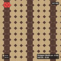 Interlock (Pasco) 20x20 cm · OCT-093 · Sandstone Vertical Accent Lines with 8x8 Inserts, Kerb Frame