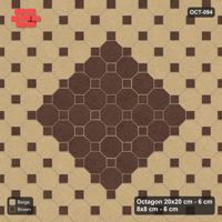 Interlock (Pasco) 20x20 cm · OCT-094 · Sandstone Square Medallion on the Diagonal with 8x8 Inserts