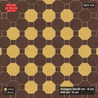 Interlock (Pasco) 20x20 cm · OCT-115 · Harvest Chequer with Border Ring on the Diagonal with 8x8 Inserts