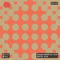 Interlock (Pasco) 20x20 cm · OCT-121 · Clay Court Chequer with Border Ring on the Diagonal with 8x8 Inserts