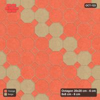 Interlock (Pasco) 20x20 cm · OCT-123 · Clay Court Wide Diagonal Bands with 8x8 Inserts, Kerb Frame