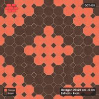 Interlock (Pasco) 20x20 cm · OCT-125 · Burnt Clay Broad Diamond Rings with 8x8 Inserts