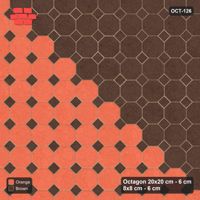 Interlock (Pasco) 20x20 cm · OCT-126 · Burnt Clay Split Field with 8x8 Inserts, Kerb Frame