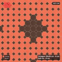 Interlock (Pasco) 20x20 cm · OCT-128 · Burnt Clay Grand Diamond Clusters with 8x8 Inserts