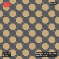 Interlock (Pasco) 20x20 cm · OCT-152 · Stone & Earth Octagon Chequerboard with 8x8 Inserts