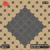 Interlock (Pasco) 20x20 cm · OCT-154 · Stone & Earth Double Accent Border on the Diagonal with 8x8 Inserts